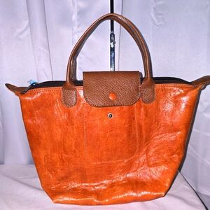 Vintage GENUINE LEATHER TOTE HANDBAG   BAG
